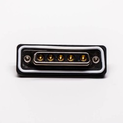 DB IP67 Female Straight 5w5 Machined Connextor for Cable Solder Type