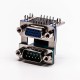 DB Stacked 90° Degree Staking Type Connector for PCB Mount DB Stacked 90° Degree Staking Type Connector for PCB Mount