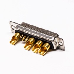 DB9 Female D SUB Solder Connector 9W4 Straight Staking Type For Cable Mount