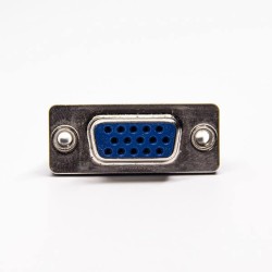 HD D SUB 15 Pin Female 180 Degree Staking Type Through Hole for PCB Mount