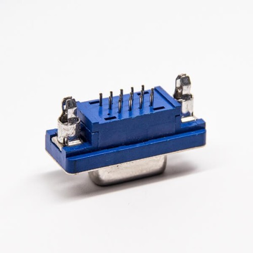 HD D SUB 15 Pin Female 180 Degree Staking Type Through Hole for PCB Mount HD D SUB 15 Pin Female 180 Degree Staking Type Through Hole for PCB Mount
