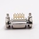 Machined D SUB 9 Pin Female 180 Degree Staking Type White Through Hole