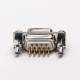 Machined D SUB 9 Pin Female 180 Degree Staking Type White Through Hole