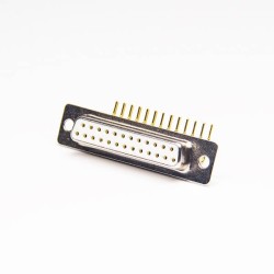 Machined Pin 25 Pin Female D sub Connector Staking Type for PCB Mount 20pcs