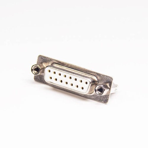 Machined Type Female 15 Pin DB Connector Staking Type Through Hole for PCB Mount Machined Type Female 15 Pin DB Connector Staking Type Through Hole for PCB Mount