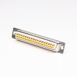 Male 37 Pin D SUB Connector Machined 180 Degree Solder Type for Coaxial Cable