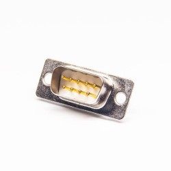 Male 9 Pin D SUB Connector Male 180 Degree Solder Type for Cable