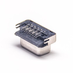 MIni VGA Port 15PIN Female Right Angle Though Hole Connector 30Pcs