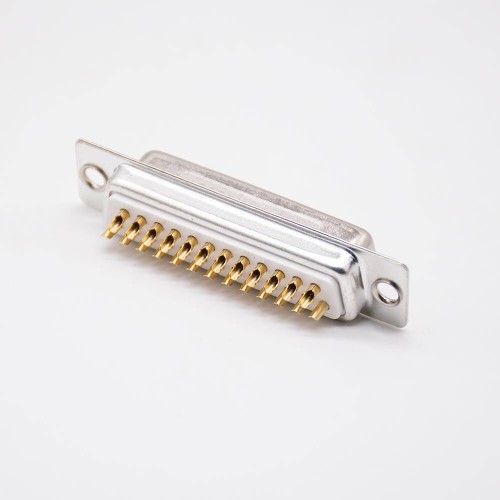 Solder Type 25 Pin D SUB Connector Standard Female Two Rows Straight Stamped Solder Type 25 Pin D SUB Connector Standard Female Two Rows Straight Stamped