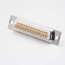 Standard D Sub Three Rows 44 Pin Stamped Straight Female Solder Cup D-type Connector
