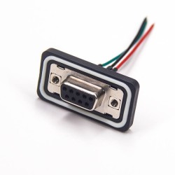 Waterproof Solder 9 Pin d type Female Connector 20pcs