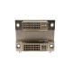 Dual DVI Receptacle 24+5 Contacts PCB Mount Right Angle Stacked Through Hole 29S