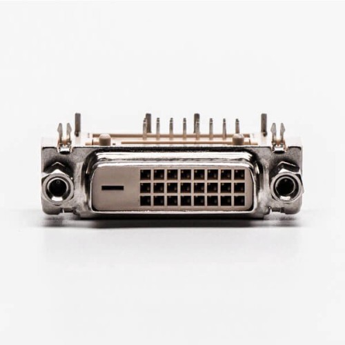 DVI 24+1 Female Nut R/A Connector Though Hole for PCB Mount DVI 24+1 Female Nut R/A Connector Though Hole for PCB Mount