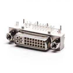 DVI Connector Panel Mount 24+5 Pin 90° White for PCB Mount Harpoon