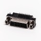 DVI D Connector 24+1 Nut Female Right Angled Though Hole