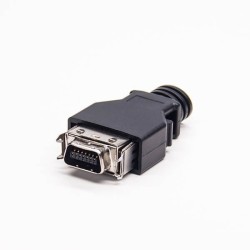 14Pin SCSI Connector Straight 180 Degree Male Push Button Type Solder Type