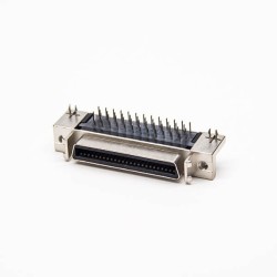 50 Pin Female Connector SCSI 90 Degree Staking Type Through Hole for PCB Mount