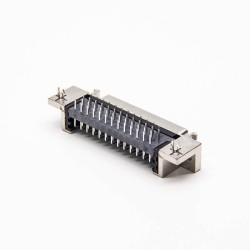 50 Pin Female Connector SCSI 90 Degree Staking Type Through Hole for PCB Mount
