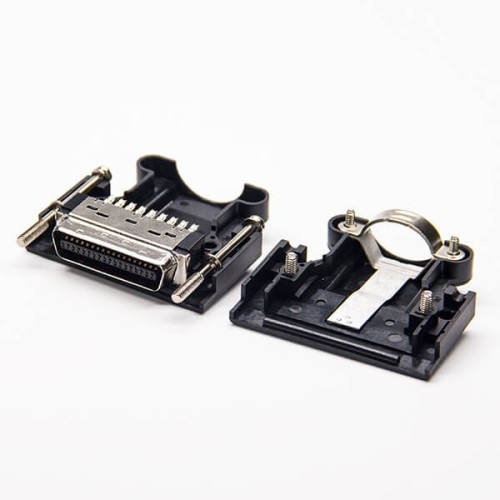 Screw Type 36 Pin SCSI Connector Plastic Shell Screw Solder Type for Cable Screw Type 36 Pin SCSI Connector Plastic Shell Screw Solder Type for Cable
