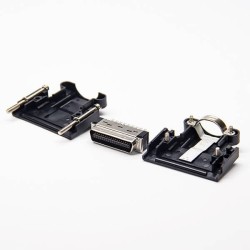 Screw Type 36 Pin SCSI Connector Plastic Shell Screw Solder Type for Cable
