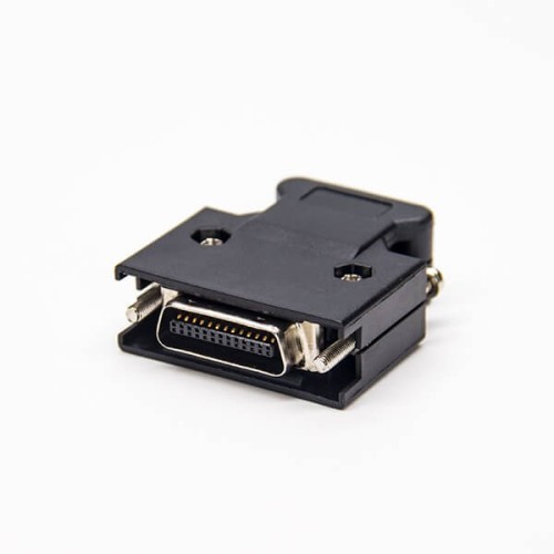 Screw Type SCSI Connector Male 26 Pin Black Plastic Shell MDR Type Screw Type SCSI Connector Male 26 Pin Black Plastic Shell MDR Type