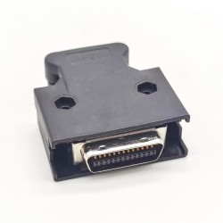 Screw Type SCSI Connector Male 26 Pin Black Plastic Shell MDR Type