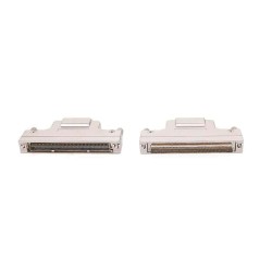SCSI-2 HPDB 100Pin Male Connector Straight Soldering Type Screw Locks With Metal Shell