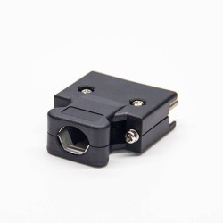 SCSI 20 Pin Male Black Plastic Shell Screw Type Solder
