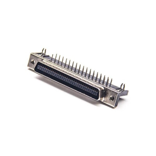 SCSI 68 Pin Adapter Female Angled Connector Through Hole for PCB Mount SCSI 68 Pin Adapter Female Angled Connector Through Hole for PCB Mount