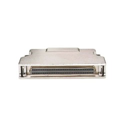 SCSI 68 Pin HPDB Type Female Connector Latch Lock Metal Shell 1.27mm Pitch IDC Type for Cable