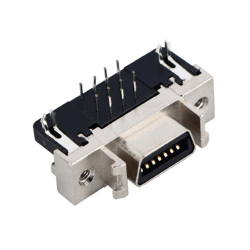 SCSI Connector 14pin CN Type Right Angled Female DIP Type PCB Mount