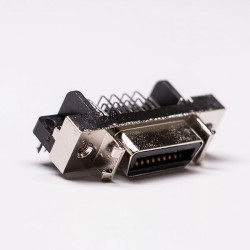 SCSI Connector 20 Pin Right Angle Female Harpoon Through Hole for PCB Mount