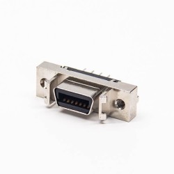 SCSI Connector Serial 14 Pin Female Staking Type Through Hole