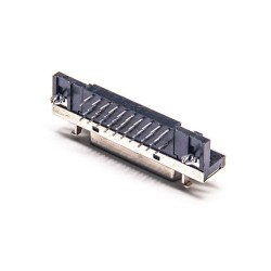 SCSI Connector Types HPDB 40 PIN Female Angled Through Hole for PCB Mount