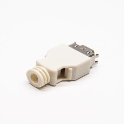 Solder SCSI Connector 14 Pin Straight Male with Plastic Shell Solder Type