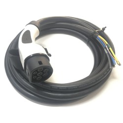 32A 415V AC Charging Plug IEC 62196 Type 2 Single Phase Connector EV Charger with 5M  Cable For Vehicle End