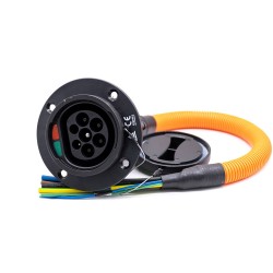 32A 415V single phase EV Charger IEC 62196 Type 2 AC Charging Socket with 0.5M Cable