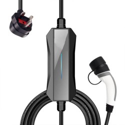 62196 Type 2 Plug EVSE Cable Protable EV Charger Home Charger with UK Plug 5m Length