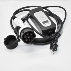 AC 16A 250V Single Phase EV Charger Mode 2 IEC 62196 Type 2 Connector Plug with 5M Cable For Vehicle End