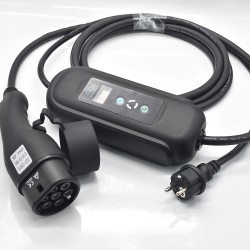 AC 16A 250V Single Phase EV Charger Mode 2 IEC 62196 Type 2 Connector Plug with 5M Cable For Vehicle End