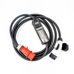 Portable Level 2 Charger EVSE Type2 plug 32A ev 3 phase charger with Red CEE Plug