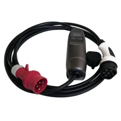Type 2 Portable Charger IEC 62196-2 EV Home Charger for Electric Vehicle with red CEE Plug 16A/32A