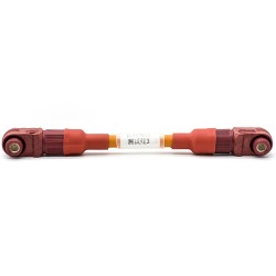 200A IP67 Waterproof Energy Battery Storage Connector Cable Female Right Angle Plug 8mm 1 Pin Plastic Red