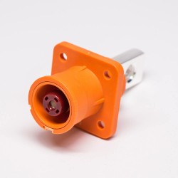 Energy Storage Connector Right Angle 12mm Orange IP54 350A High Current Waterproof Connector