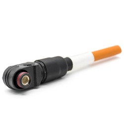 High Volatage Surlock Connector Cable Female Right Angle Plug 8mm 1 Pin 200A Plastic Black IP67 Waterproof