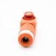 High Voltage Battery Connector Female 8mm Right Angle Plug 200A IP65 1 Pin Cable Plastic Orange High Voltage Battery Connector Female 8mm Right Angle Plug 200A IP65 1 Pin Cable Plastic Orange
