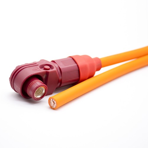 Surlok connector Plug IP67 12mm 1 Pin 350A Plastic Red Cable Right Angle 95mm2 with 30CM Cable Surlok connector Plug IP67 12mm 1 Pin 350A Plastic Red Cable Right Angle 95mm2 with 30CM Cable
