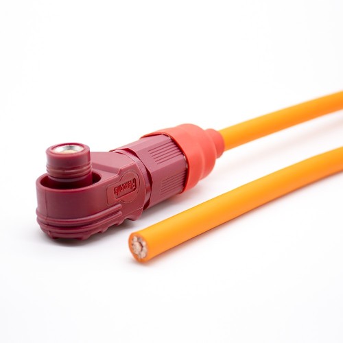 Surlok connector Plug IP67 12mm 1 Pin 350A Plastic Red Cable Right Angle 95mm2 with 30CM Cable Surlok connector Plug IP67 12mm 1 Pin 350A Plastic Red Cable Right Angle 95mm2 with 30CM Cable