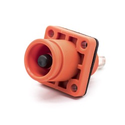 Surlok Female Socket Energy Battery Storage Connector Straight 8mm OS IP67 Orange