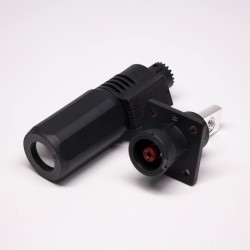 Surlok Plus 8mm Black Straight Plug and Socket IP67 120A Battery Storage Connector